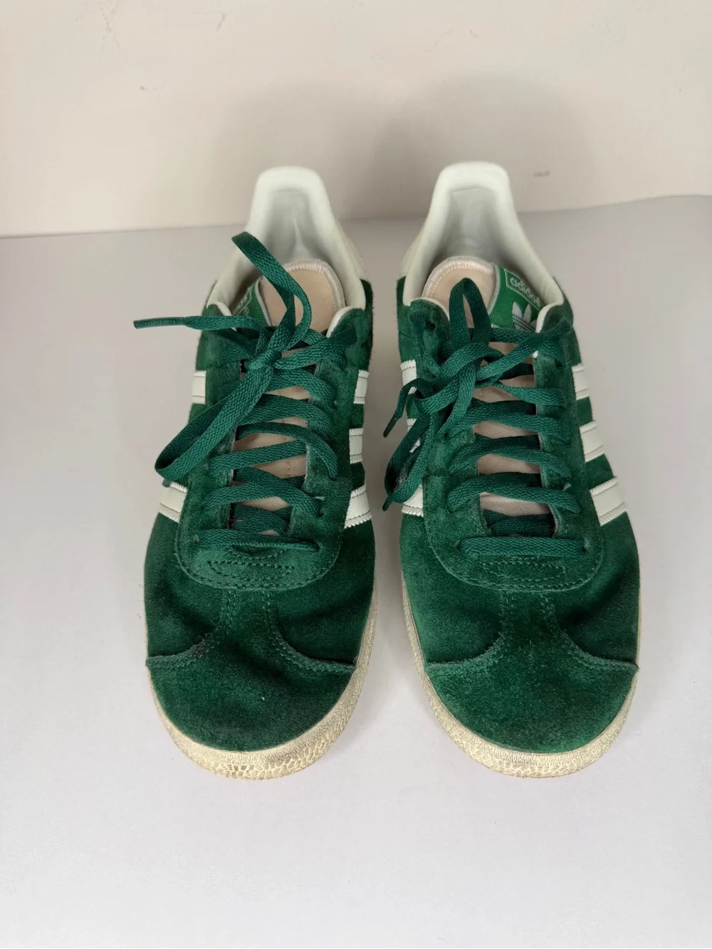 Adidas Originals GAZELLE Shoes Sneaker Men's size 7 Dark  Green Off White GY7338
